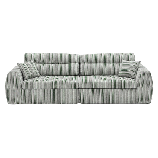 3 Seater, Couch With Throw Pillows For Living Room