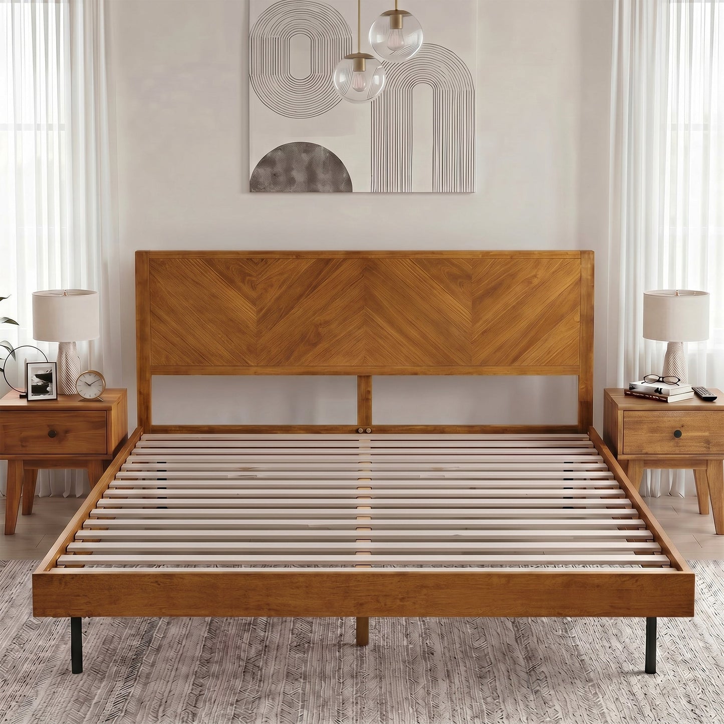 Alander Solid Wood Bed Frame